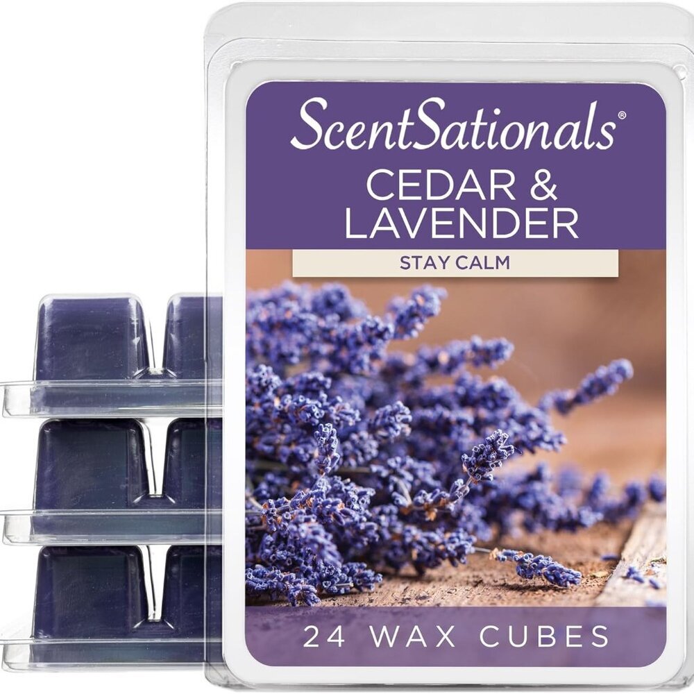 Wax Melts, Wax Cubes Strong Scent - Cedar and Lavender - Long Lasting Scented fo